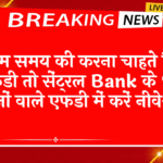 FD Scheme Interest Trends: कम समय की करना चाहते है एफडी तो सेंट्रल बैंक के 91 दिनों वाले एफडी में करें निवेश